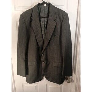 Garson Pierye Blazer Jacket Size R48 Black Pinstripe